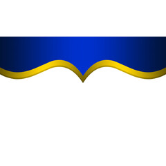 Gold Border Frame Design on blue gradient background.