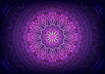 Mandala flower culture dark purple pattern digital background