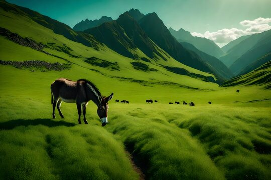 horse on the mountain4k HD quality photo. 