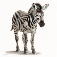 Fototapeta na wymiar baby zebra by Generative AI