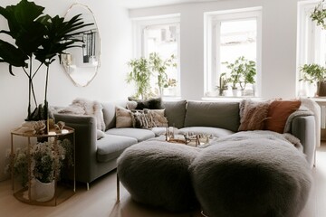 living room interior. generative ai