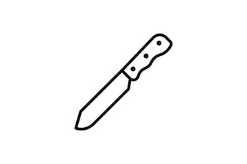 Knife Icon. Icon related to kitchen tool. Suitable for web site design, app, user interfaces. Line icon style. Simple vector design editable
