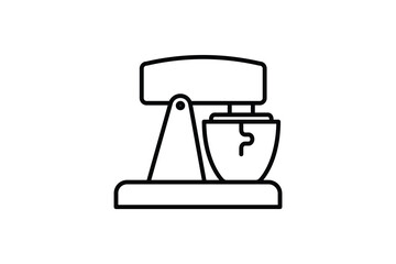 Mixer or Blender Icon. Icon related to kitchen tool. Suitable for web site design, app, user interfaces. Line icon style. Simple vector design editable