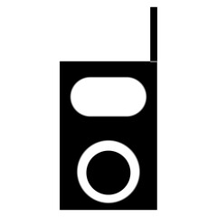 black and white walkie talkie