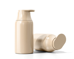 Plastic Cosmetic Soap Spray Bottle with transparent background.	