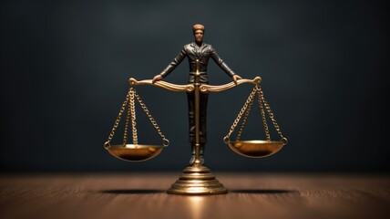 A person with a scale of justice, symbolizing the ethical balance maintained in professional practice