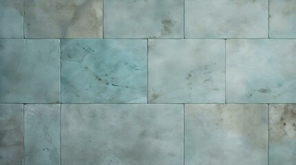 Pattern of Travertine Tiles in cyan Colors. Top View
