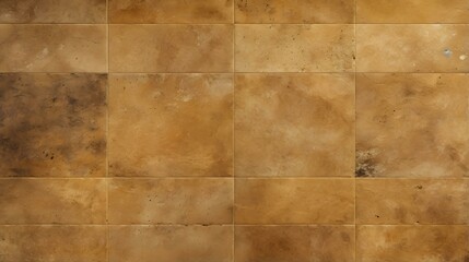 Pattern of Travertine Tiles in dark gold Colors. Top View