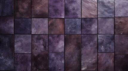 Pattern of Travertine Tiles in dark purple Colors. Top View