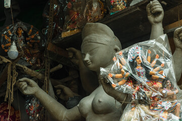 Various clay idols of devi Durga