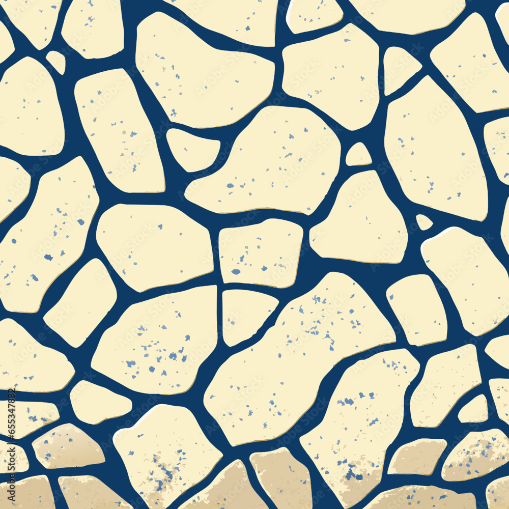 Aufkleber seamless vector pattern. grunge background with broken stone texture.