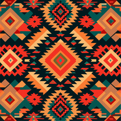 Geometric ethnic aztec seamless pattern. Tribal aztec background.