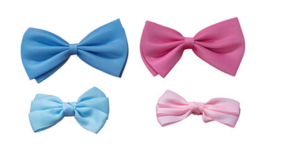 Four blue and pink bow ties.1