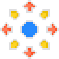 Arrow Pixel Art Flat icons