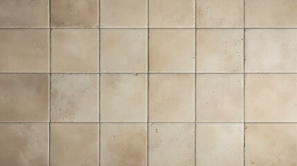 Pattern of Travertine Tiles in ivory Colors. Top View