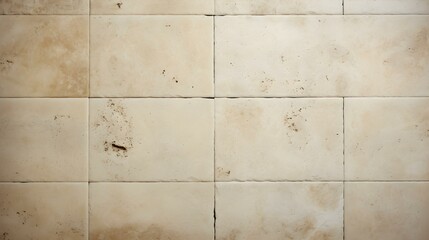 Fototapeta premium Pattern of Travertine Tiles in ivory Colors. Top View