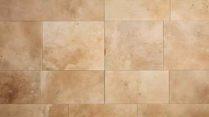 Pattern of Travertine Tiles in khaki Colors. Top View