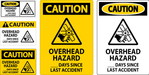 Caution Sign Overhead Hazard ___ Days Since Last Accident