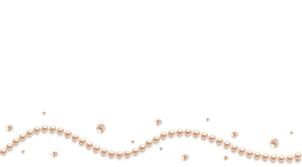 Pearls. Beads. Jewelry. Beautiful vector background. Pearl necklace. Garland. Festive decoration.