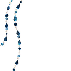 Pearl. Gems. Decoration. Diamonds. Abstract background. Jewelry. Hanging crystals. Vector illustration.