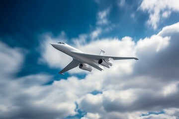 Fototapeta na wymiar an agile aircraft flying quickly through the sky. Generative AI
