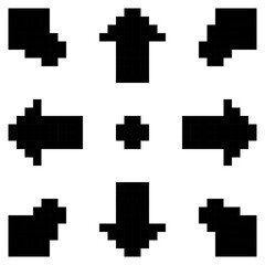 Arrow Solid Pixel Art Icons