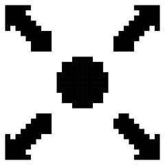 Obraz premium Arrow Solid Pixel Art Icons