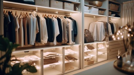 luxury organised walk in wardrobe