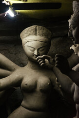 Clay idol of goddess Durga