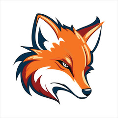 Obraz premium Vector fox mascot logo template with white background