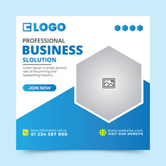 Vector digital marketing business flyer and corporate social media post vector template design