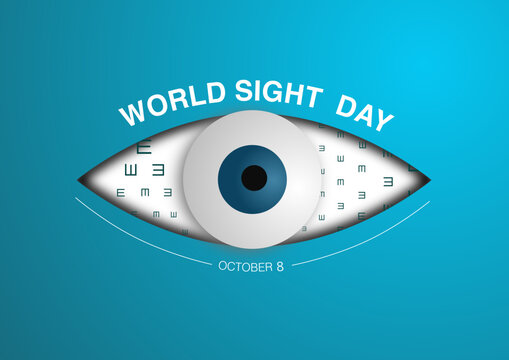 World Sight day (WSD) is observed every year in October, it is a global event meant to draw attention on blindness and vision impairment. Vector illustration