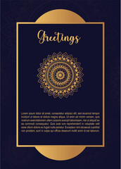 Mandala vector design invitation card and illustration 