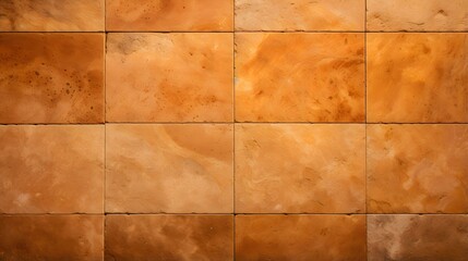 Pattern of Travertine Tiles in orange Colors. Top View