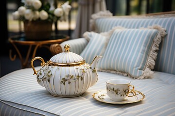 beautiful porcelain tea service