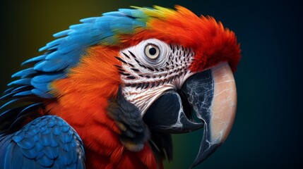Fototapeta premium macaw in beautiful light with natural habitat
