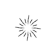 Fototapeta premium Hand Drawn Starburst