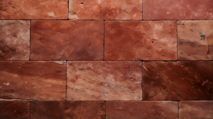 Obraz premium Pattern of Travertine Tiles in red Colors. Top View