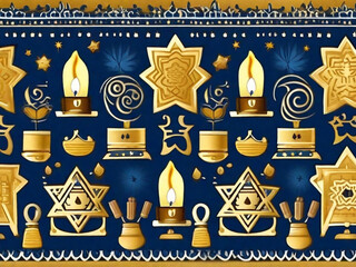 Hanukkah illustration design