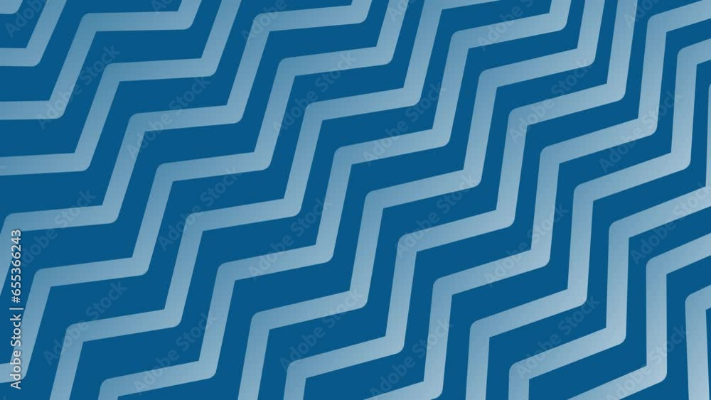 Poster abstract optical illusion blue white lines pattern geometric loop motion background.
