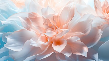  a close up of a flower with a blue background and a pink center.  generative ai
