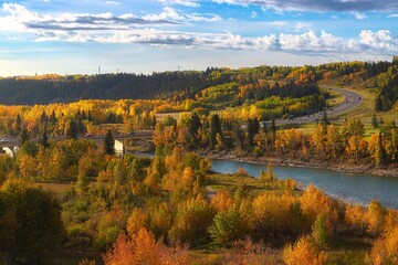Cochrane River Valley In The Fall