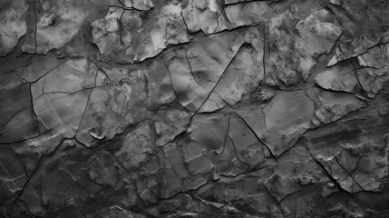 A black and white background photo of a textured rock wall created with Generative AI technology