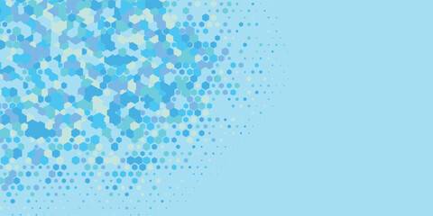 Geometric Multi size Hexagon with multi Color Background