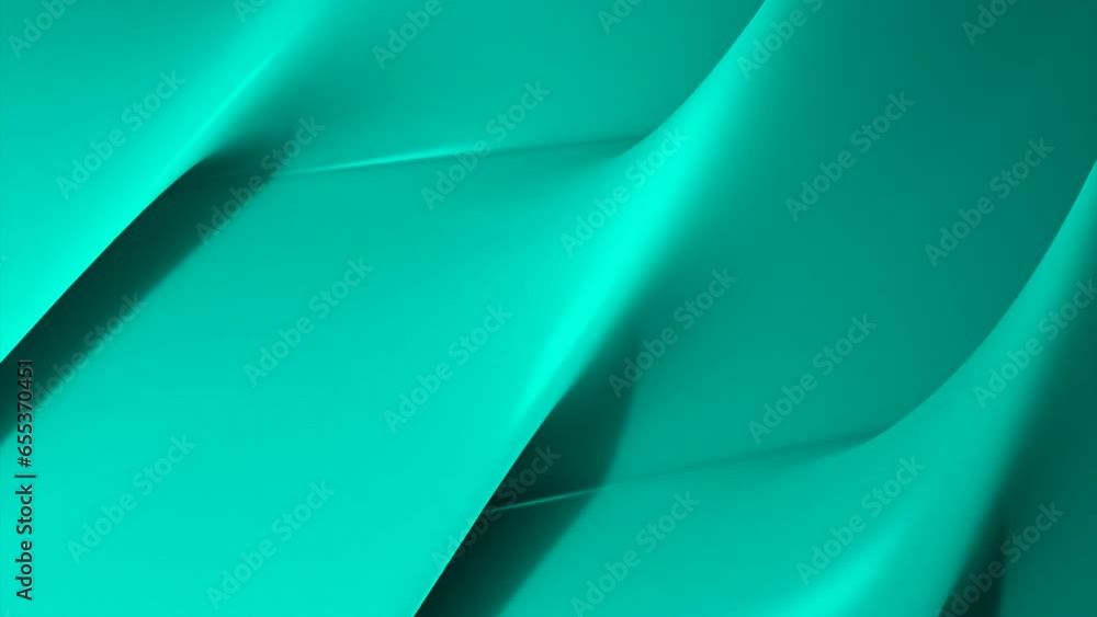Poster abstract flowing green folds background. design. colorful slowly flowing texture with folds creating