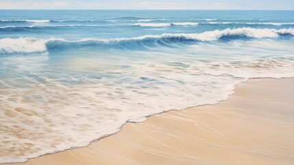 waves on the beach. Generative AI