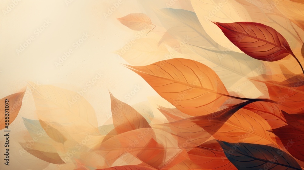 Wall mural autumn leaves background. Generative AI