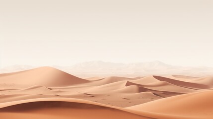 sand dunes in the desert. Generative AI 