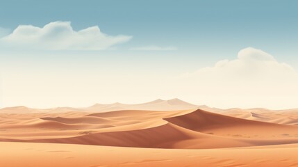 sand dunes and sky. Generative AI 