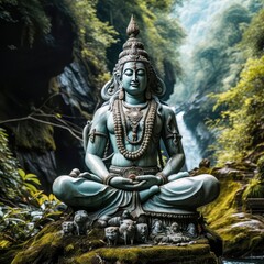 Awe-Inspiring Statue of Lord Shiva, a Symbol of Creation, Preservation, and Destruction